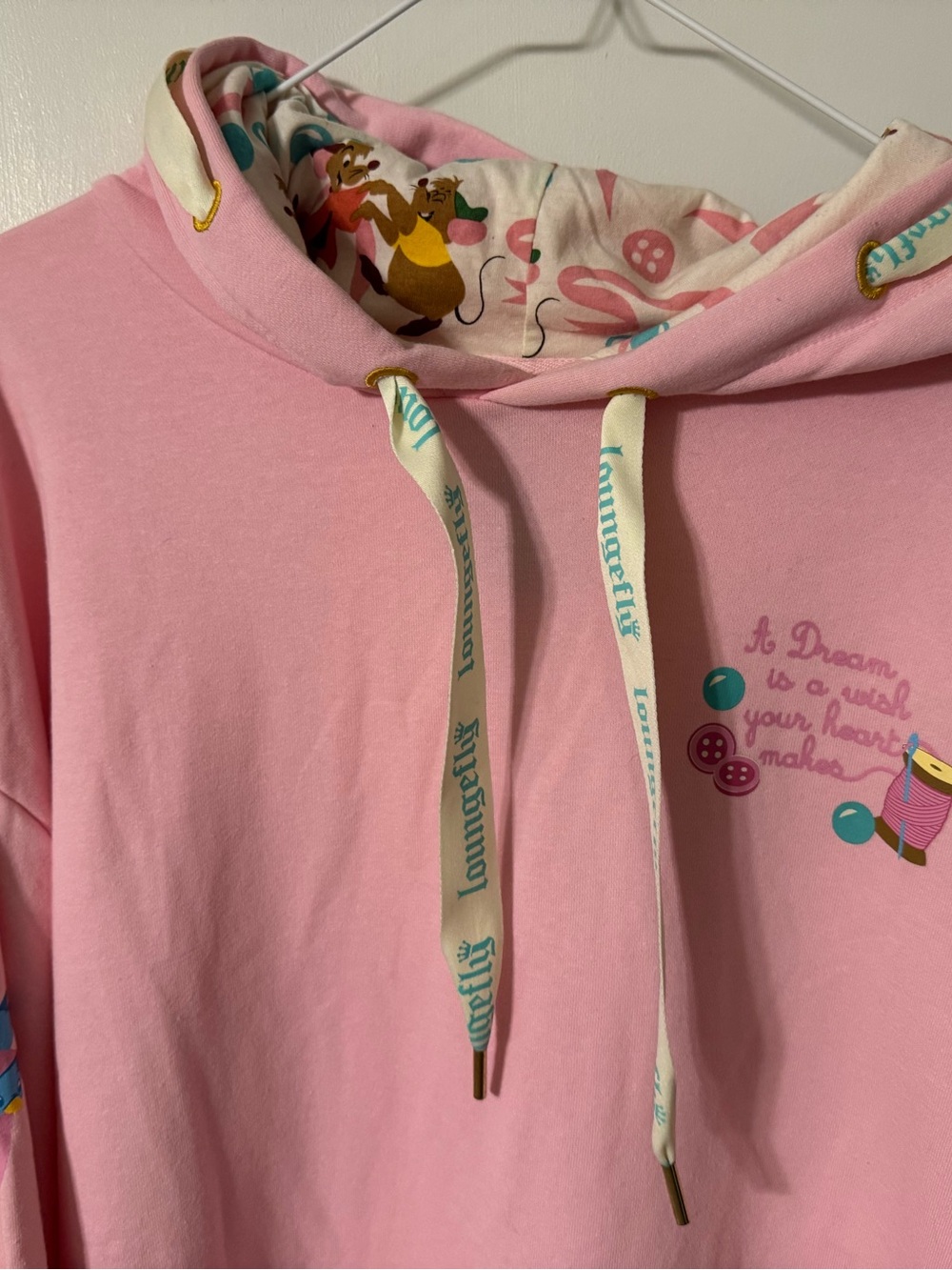 Pink Loungefly Hoodie with Drawstring - Picture 2 of 4